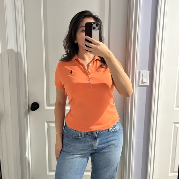 Polo Ralph Lauren Tops - 🍎🍎 SOLD 🍎🍎Polo Ralph Lauren Orange Polo, Size L